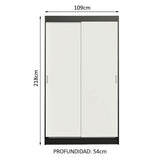 Closet Tokio 2 Puertas Corredizas 2 Cajones