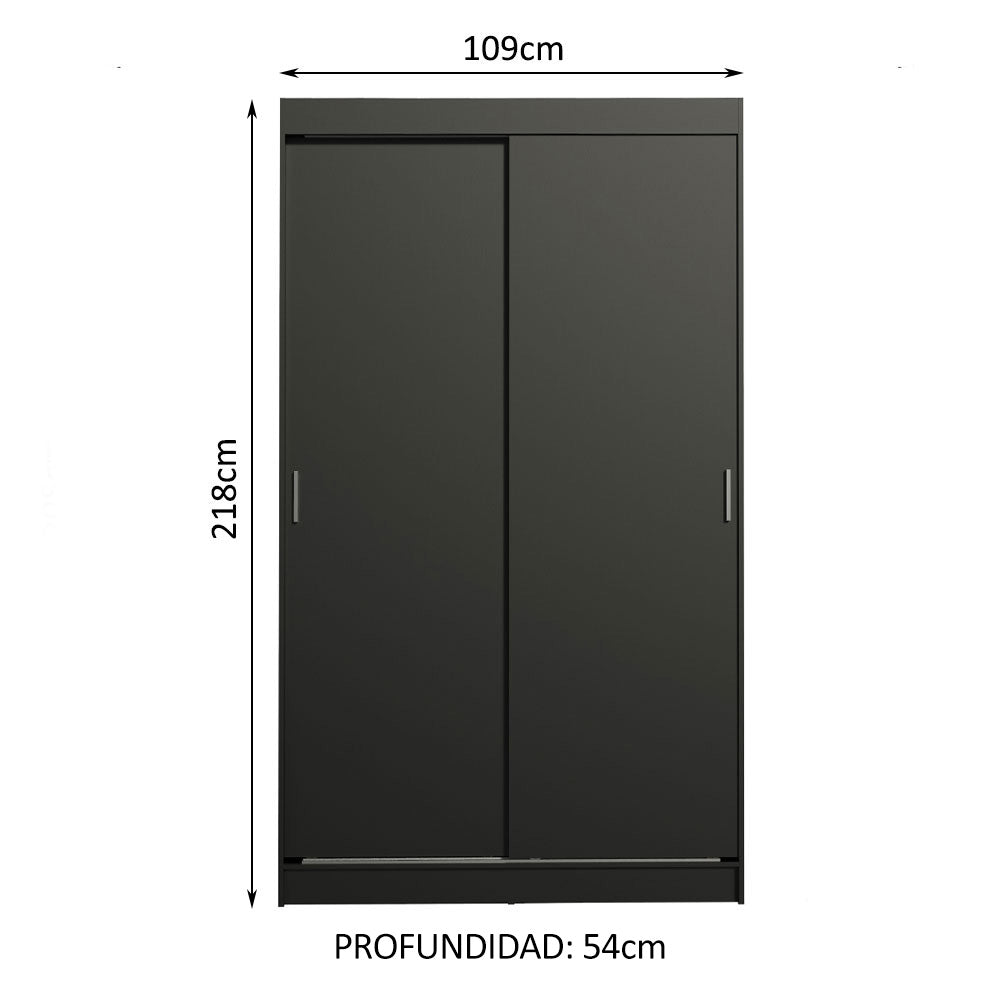 Closet Tokio 2 Puertas Corredizas 2 Cajones