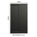 Closet Tokio 2 Puertas Corredizas 2 Cajones