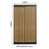 Closet Tokio 2 Puertas Corredizas 2 Cajones