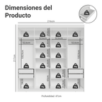 Closet Venus 8 Puertas 4 Cajones 2 Espejos BlancoNegro
