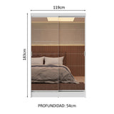 Closet Max 2 Puertas Corredizas con Espejos