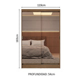 Closet Max 2 Puertas Corredizas con Espejos