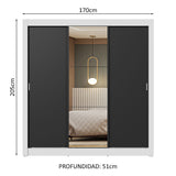 Closet Nobre 3 Puertas Corredizas 1 Espejo