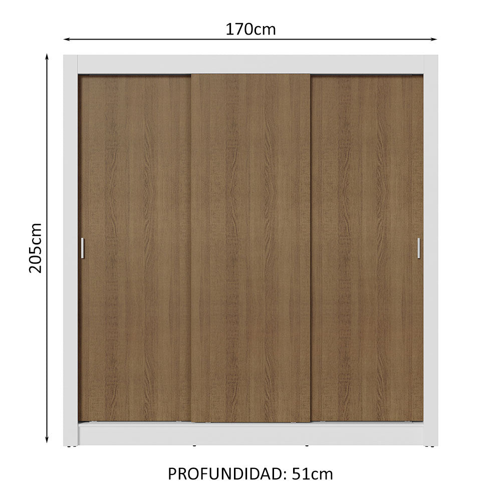 Closet Nobre 3 Puertas Corredizas