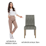 Kit 2 Sillas de Comedor Madesa 4255 Silver
