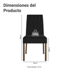 Kit 2 Sillas de Comedor 4256 Oxford Madesa