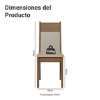 Kit con 6 Sillas de Comedor 4280