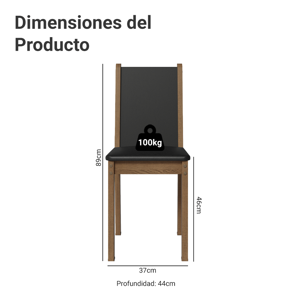 Kit de 4 Sillas de Comedor 4291