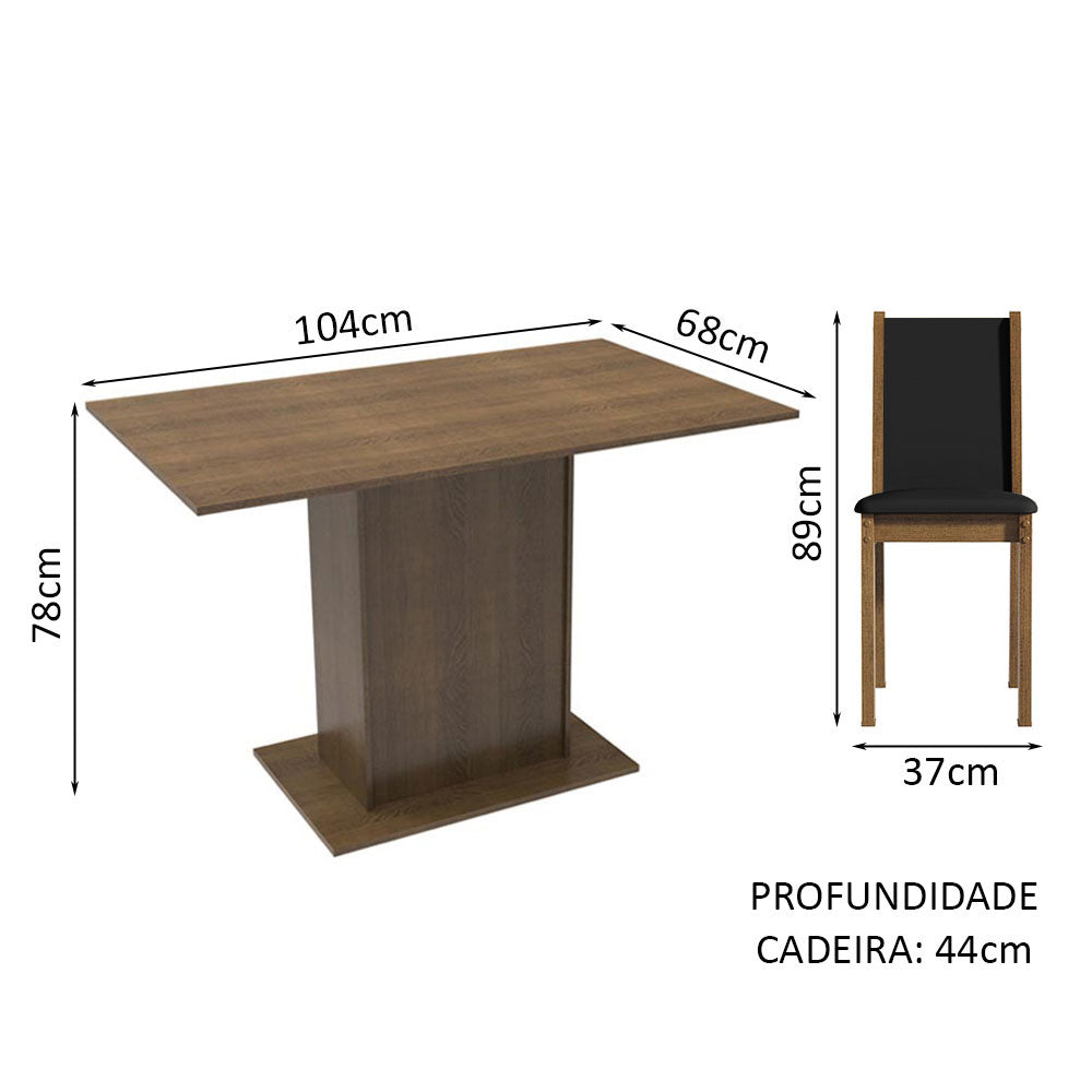Juego de Comedor Tina con 4 Sillas