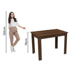 Mesa de Comedor Rectangular 4 Puestos de Madera Marrón Madesa