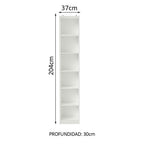 Mueble Estante Librero con 6 Niveles Blanco