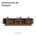 Centro de Entretenimiento Mesa para TV Glamy Hasta 80 Plgdas