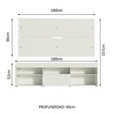 Centro de Entretenimiento para TV Miami Mesa y Panel Hasta 65 Pulgadas
