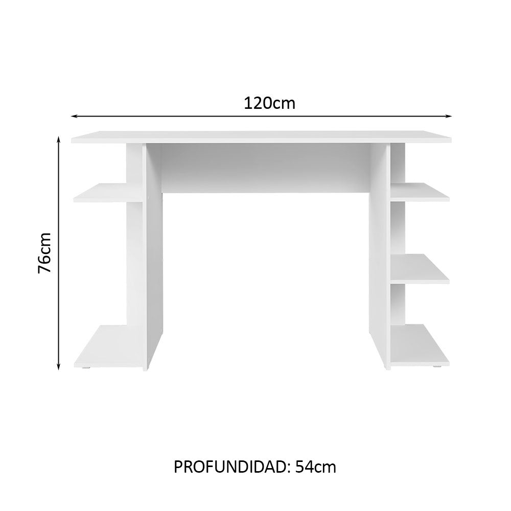 Escritorio Gamer Moderno para PC y Consola 9424 Blanco