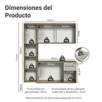 Cocina Compacta Elevada Easy 120 cm con Encimera Marrón/Crema Madesa