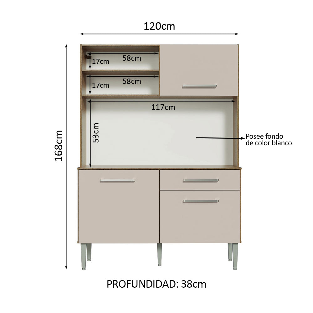 Mueble de Cocina Compacta Life 1.20 Metros