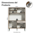Mueble de Cocina Compacta Life 120 cm Marrón/Crema Madesa