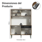 Mueble de Cocina Compacta Life 120 cm Marrón/Negro Madesa