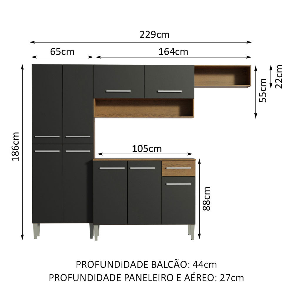 Cocina Integral Emilly Top 2.30 Metros
