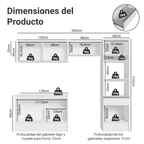 Cocina Integral Topazio 2.40 m con Encimera Blanco