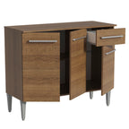 Mueble de Cocina Emilly 1.05 m 3 Puertas 1 Cajón con Encimera de MDP Marrón