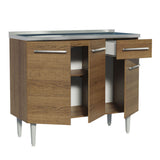 Mueble de Cocina Emilly 1.05 m con Mesón de Acero