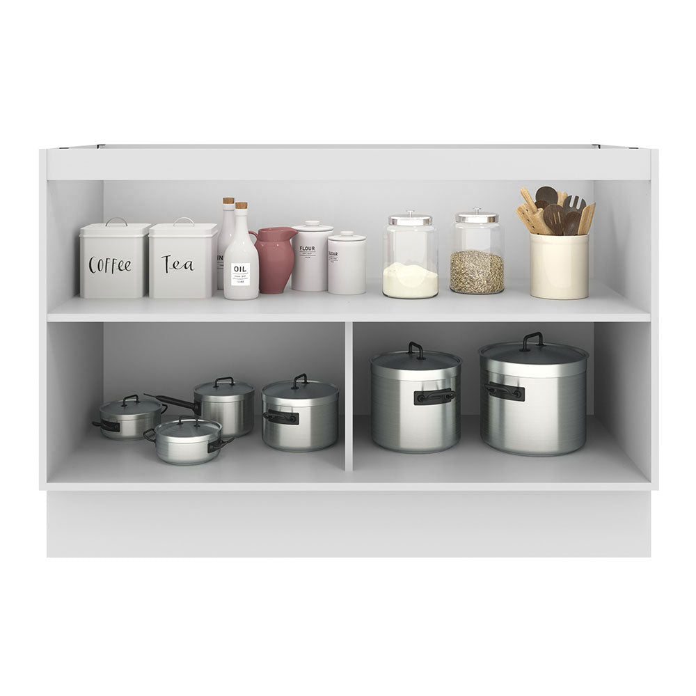 Mueble de Cocina Bajo Agata 1.20 m 2 Puertas Blanco