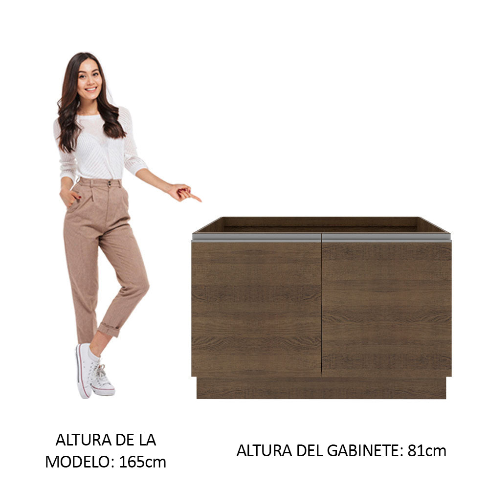 Mueble de Cocina Bajo Glamy 1.20 Metros 2 Puertas Marrón