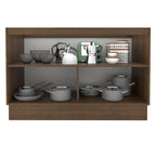 Mueble de Cocina Bajo Glamy 1.20 Metros 2 Puertas Marrón/Negro
