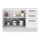 Mueble de Cocina Bajo Agata 1.20 m 2 Puertas 3 Cajones