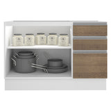 Mueble de Cocina Bajo Glamy 1.20 m 2 Puertas 3 Cajones