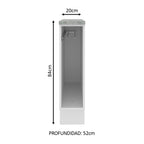 Mueble de Cocina Bajo Portapaños Glamy y Agata 20 cm Blanco