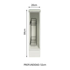 Mueble de Cocina Bajo 20 cm Portacondimentos Glamy, Agata y Stella Blanco Madesa
