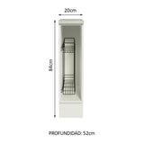 Mueble de Cocina Bajo Portacondimentos Glamy, Agata y Stella 20 cm