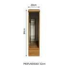 Mueble de Cocina Bajo Portacondimentos Glamy, Agata y Stella 20 cm Marrón