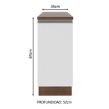 Mueble de Cocina Bajo Glamy 35 cm 1 Puerta