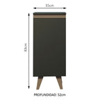 Mueble de Cocina Bajo Reims 35 cm 1 Puerta Negro