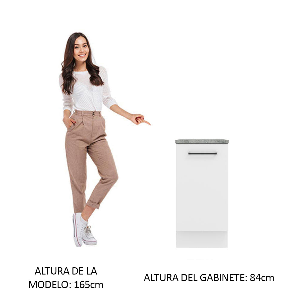 Mueble de Cocina Bajo Agata 40 cm 1 Puerta Blanco