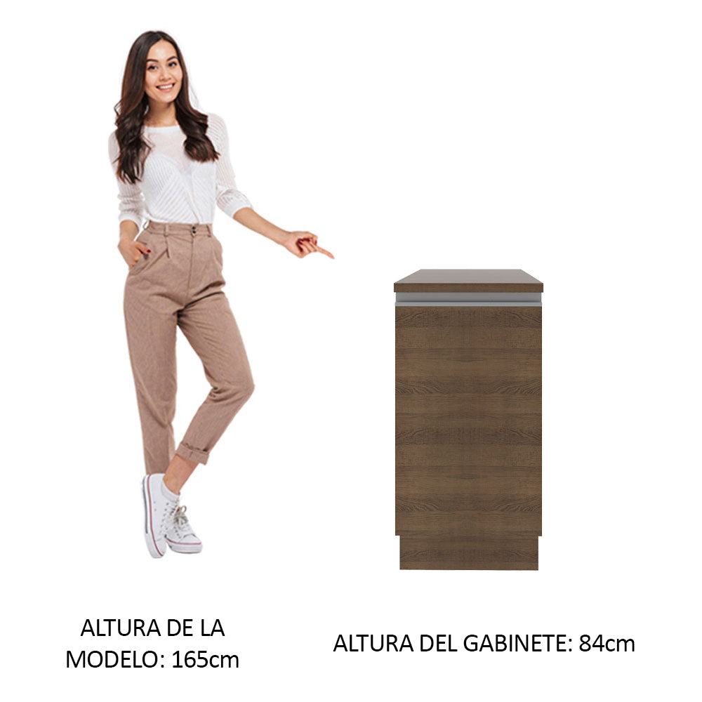 Mueble de Cocina Bajo Glamy 40 cm 1 Puerta Marrón