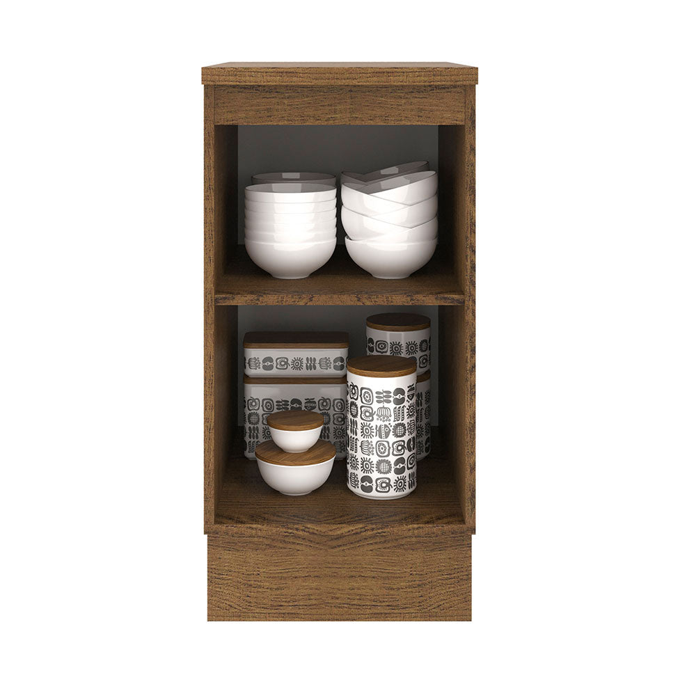 Mueble de Cocina Bajo Agata 40 cm 1 Puerta Marrón/Blanco