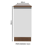 Mueble de Cocina Bajo Glamy 40 cm 1 Puerta