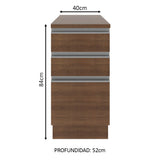 Mueble de Cocina Bajo Glamy 40 cm 3 Cajones