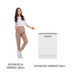 Mueble de Cocina Bajo Agata 60 cm 1 Puerta Blanco