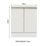 Mueble de Cocina Bajo Glamy 70 cm 2 Puertas