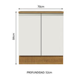 Mueble de Cocina Bajo Glamy 70 cm 2 Puertas