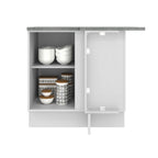 Mueble de Cocina Bajo de Esquina Agata 1 Puerta Blanco/Crema
