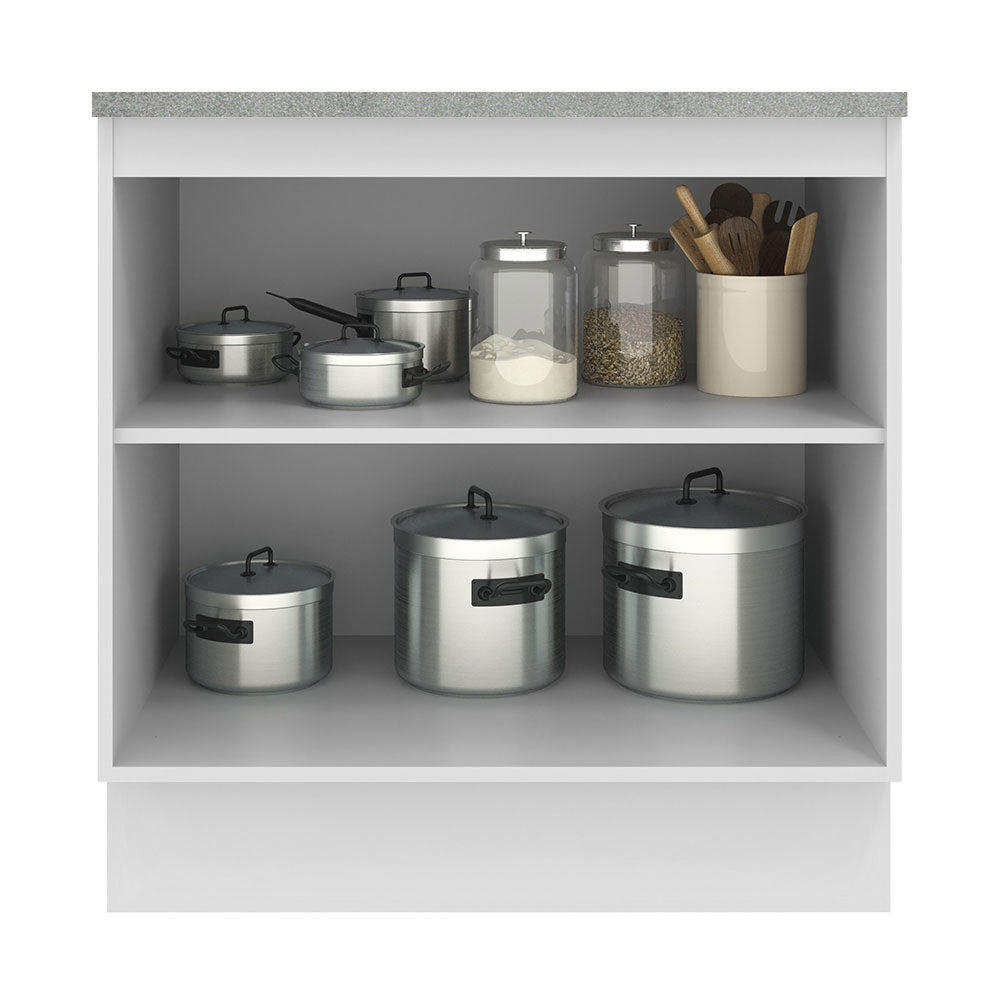 Mueble de Cocina Bajo Agata 80 cm 2 Puertas Blanco/Crema