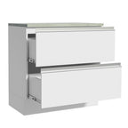 Mueble de Cocina Bajo Glamy 80 cm 2 Cajones Blanco