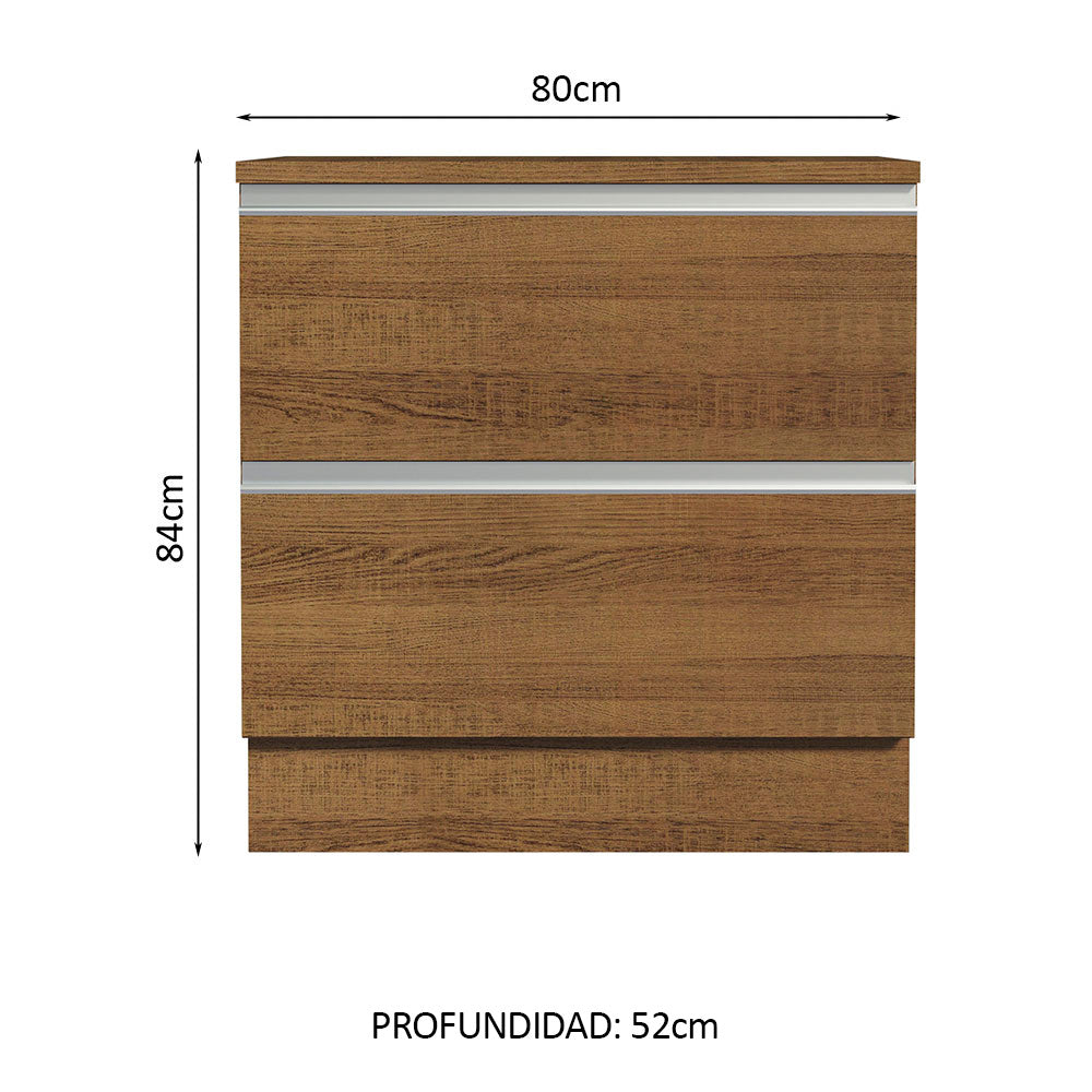 Mueble de Cocina Bajo Glamy 80 cm 2 Cajones